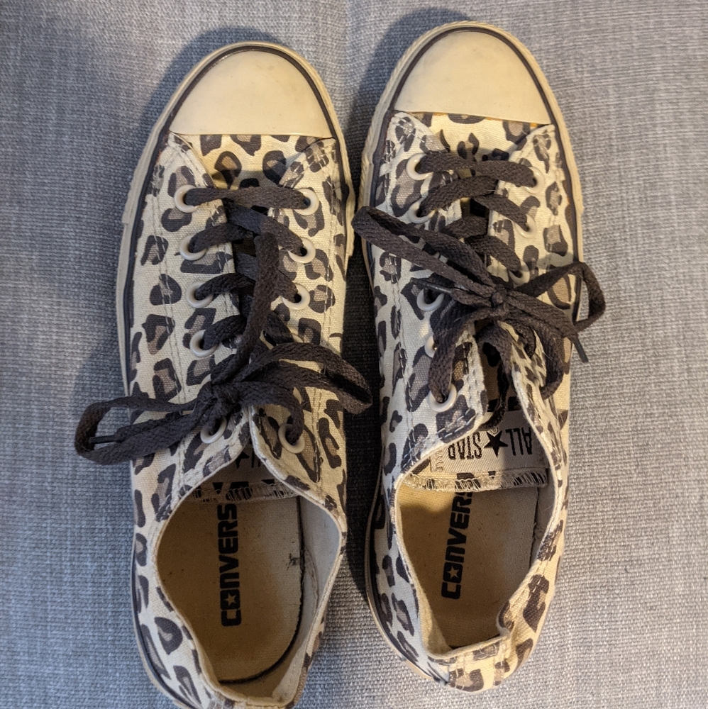 Converse Leopard Print Low Tops
